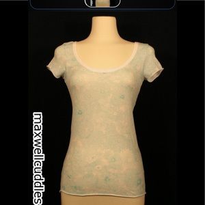 Jcrew tissue tee blue floral Cotton NWT Medium t shirt New With Tags lightweight